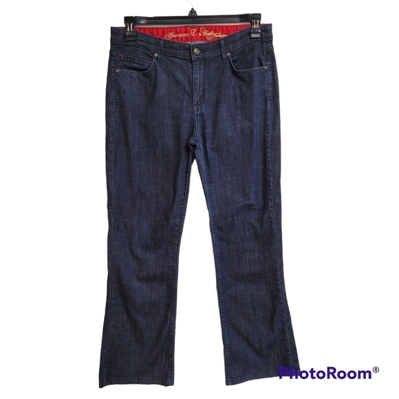 Cj By Cookie Johnson Grace Casual Dark Blue Denim Bootcut Jeans Women's Size 30 - Picture 1 of 9